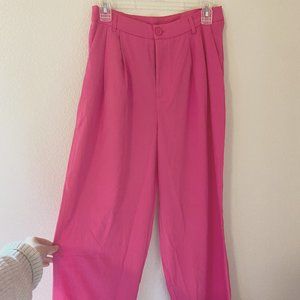 Hot Pink Wide Leg Trousers